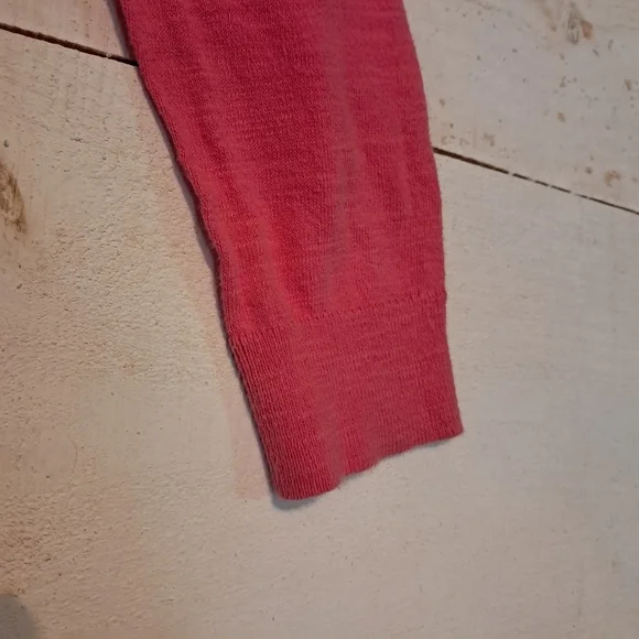 Loft 100% Cotton Pink Cardigan Size Small Button Up Sweater - Picture 5 of 7